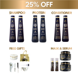 2x Complete Hair Straightening Bundle (25% Off): Protein, Shampoo, Conditioner, Mask & Serum