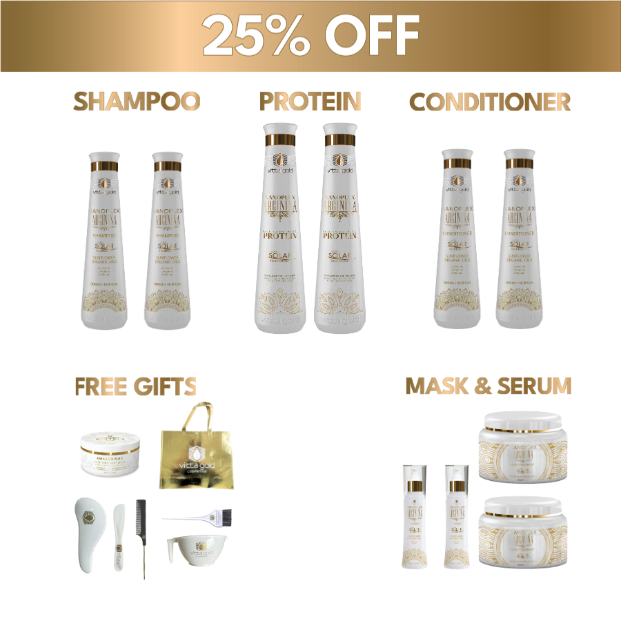 2x Complete Hair Straightening Bundle (25% Off): Protein, Shampoo, Conditioner, Mask & Serum