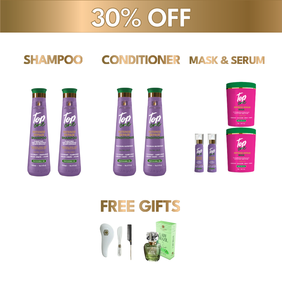 2x Home Hair Treatment Bundle (30% OFF): Shampoo, Conditioner, Mask & Serum