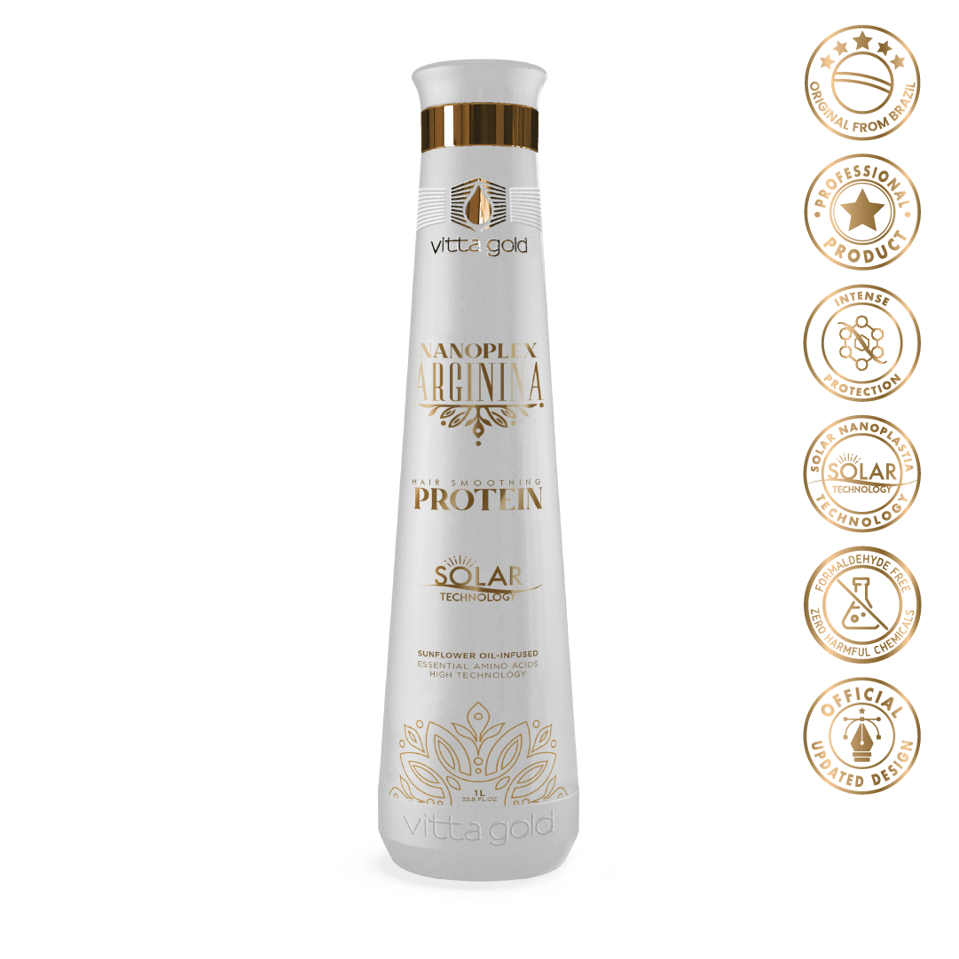 Nanoplex Solar™ Hair Straightening Protein 1L/1000ml (33.8 fl. oz) - Vitta Gold™ Global